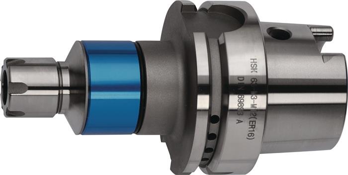 TECWERK  Gewindeschneidfutter Synchron DIN 69893 A M3-M12 HSK-A63 Auskraglänge 9