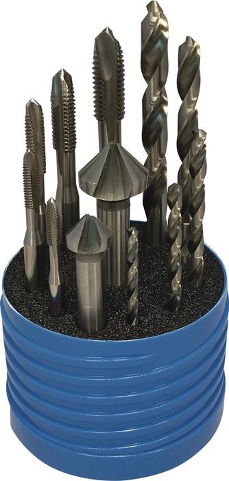 TECWERK  Gewinde-Komplett-Set  12 teilig  3 in 1 Multibox