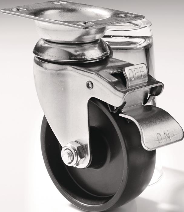 TECWERK  Rollen-Satz  4-teilig 4 Rollen, 2x fix + 2x schwenkbare Rollen für Werk