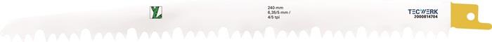 TECWERK 2000814704 Säbelsägeblatt L.240mm B.19mm 6,35/5mm TPI 4/5 HCS/CV 5 St./K