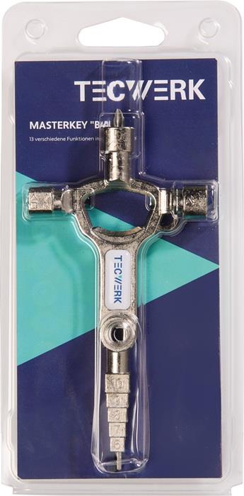 TECWERK  Bau-Schaltschrankschlüssel  13 Funktionen integr. Flaschenöffner
