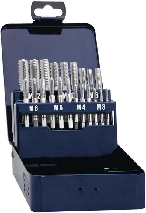 TECWERK  Gewindebohrer-Satz DIN 352 M3-M12 21 teilig HSS