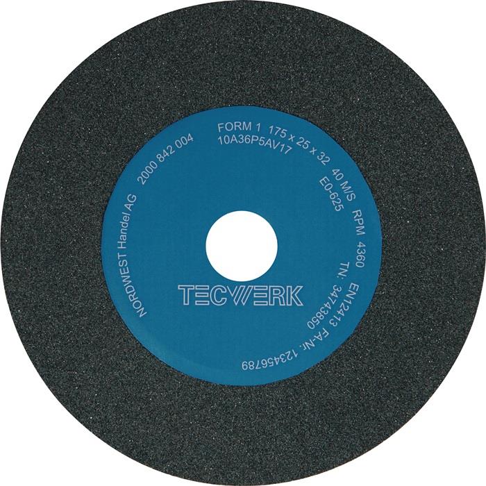 TECWERK  Schleifbockscheibe  Ø200xB25x32mm 36 Form A Normalkorund
