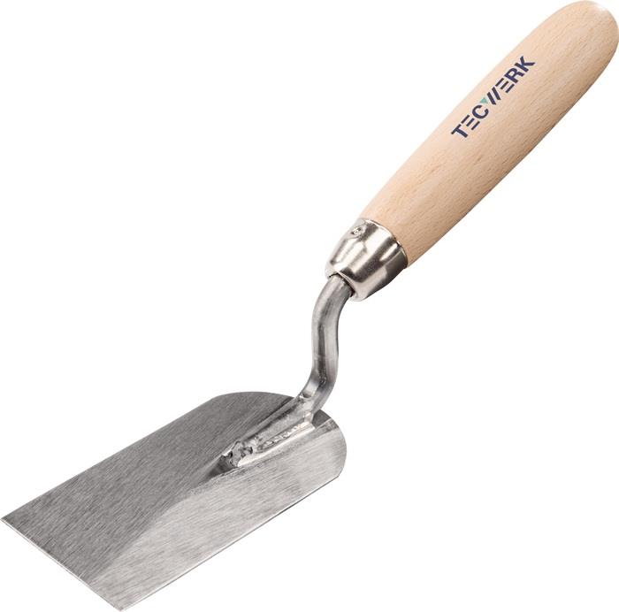 TECWERK  Stukkateurspachtel  Breite 100 mm gehärtet, m. Buchenholzheft Stahl