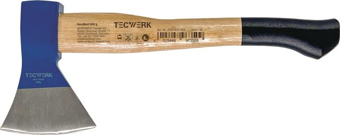 TECWERK 2000815503 Handbeil Rheinische Form 600g Stiel-L.360mm Eschenkuhfuß stah