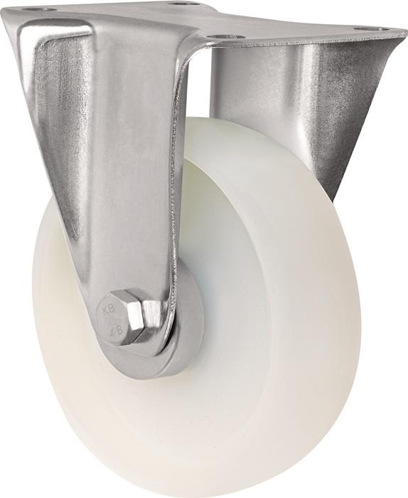 TECWERK 2000276031 Bockrolle D.200mm Trgf.350kg PA Platte L135xB110mm TECWERK