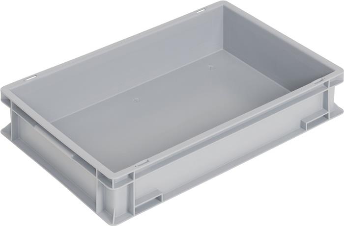 TECWERK 2000447812 Transportstapelbehälter L600xB400xH120mm grau PP Muschelgr.Se