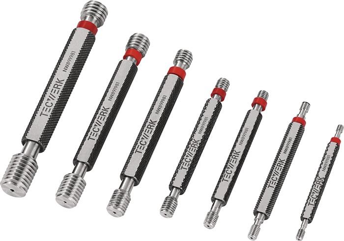 TECWERK  Grenzgewindelehrdorn-Satz 6H je 1 St. M3, M4, M5, M6, M8, M10, M12  für