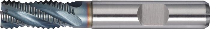 TECWERK 2000866469 Schaftfräser DIN 844 Typ NR D.8mm Einsatz-L.25mm HSS-Co5 TiCN