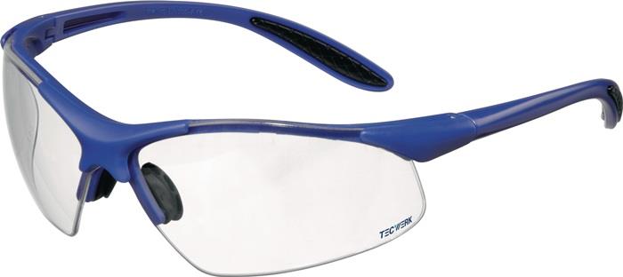 TECWERK 2000370080 Schutzbrille DAYLIGHT PREMIUM EN 166 Bügel dunkelblau,Scheibe