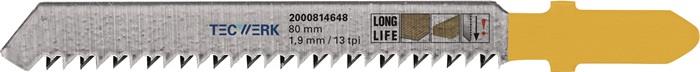 TECWERK 2000814648 Stichsägeblatt Gesamt-L.80mm Zahnt.1,9mm S.1,27mm BIM 5 St./K
