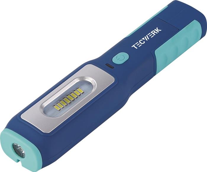 TECWERK 2000877148 LED-Akkuhandleuchte 3,7 V 1200 mAh ABS-Gehäuse Li-Ion 60-250