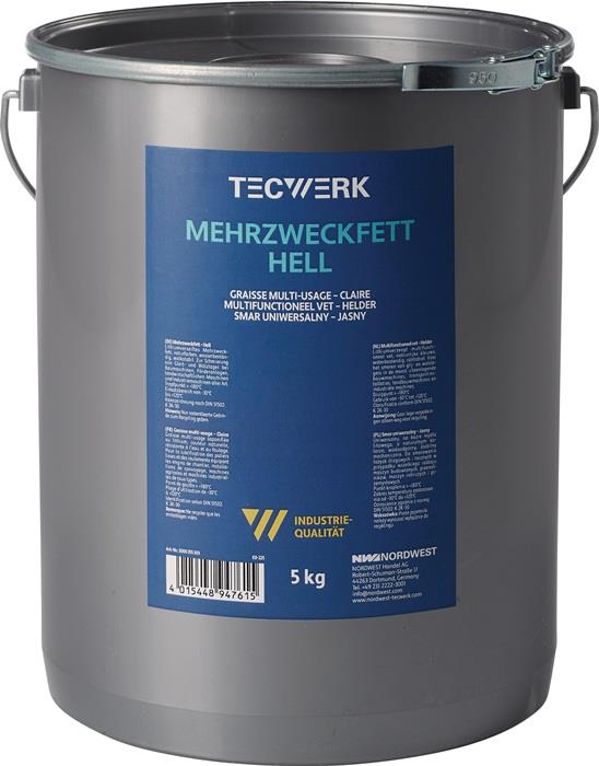 TECWERK 2000355303 Mehrzweckfett 5kg hell Eimer TECWERK 2000355303
