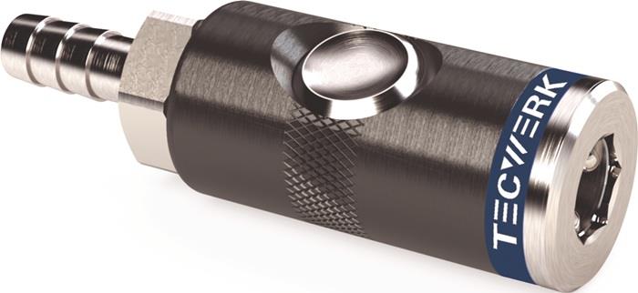 TECWERK 2000351999 Druckknopf-Sicherheitskup plung DN 7,4,Tülle AluNBR Schlauchw