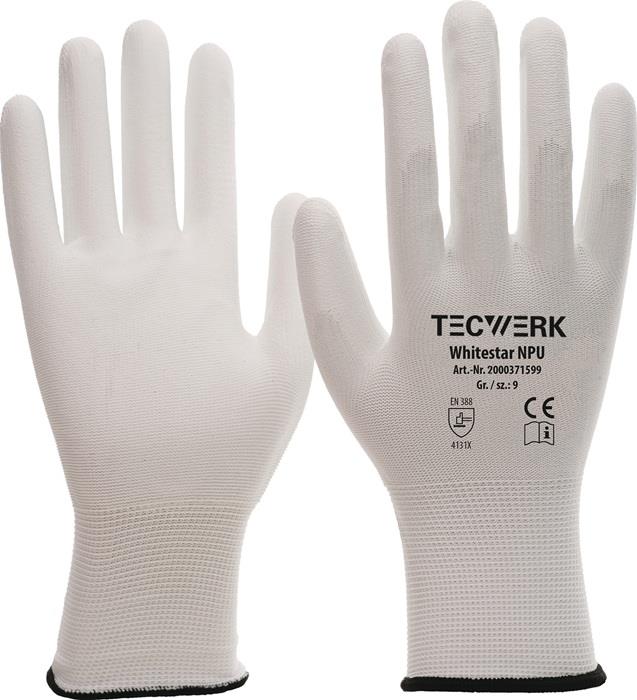 TECWERK 2000371601 Handschuhe Whitestar NPU Gr.11 (XXXL) weiß EN 388 PSA II TECW