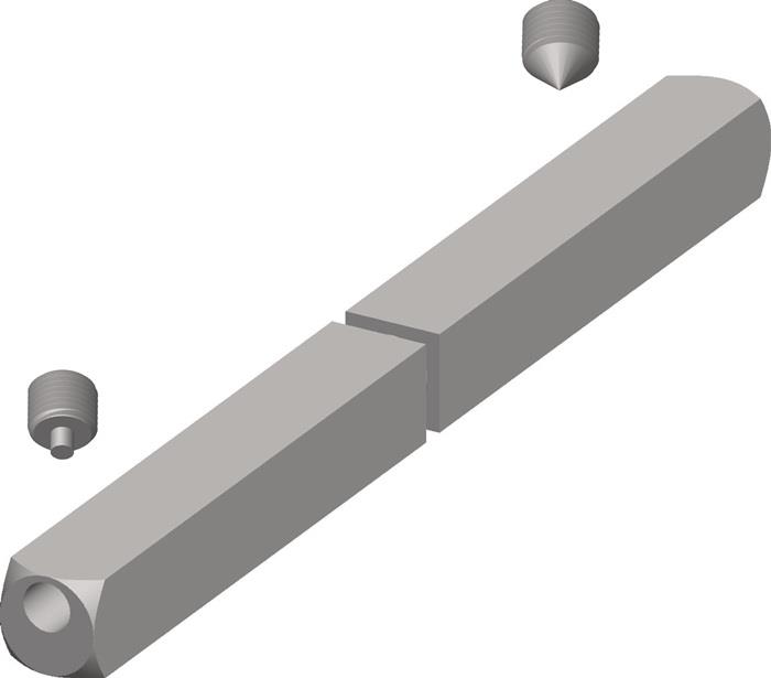TECWERK  Panikstift NW-400-90 4-KT.9mm geteilter Vollstift TECWERK   Drückerstif